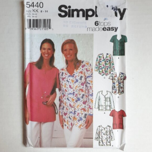 Simplicity sewing pattern scrubs uncut nurse doctor uniform Halloween costume - Picture 1 of 6